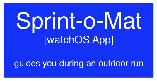 A C4 container box that describes "Sprint-o-Mat' as a watchOS App that guides you during an outdoor run